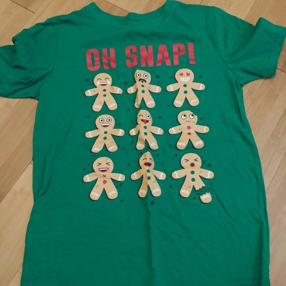 North Pole Gingerbread Cookie Oh Snap! Tshirt Sz. 14/16 Girls - Picture 1 of 3